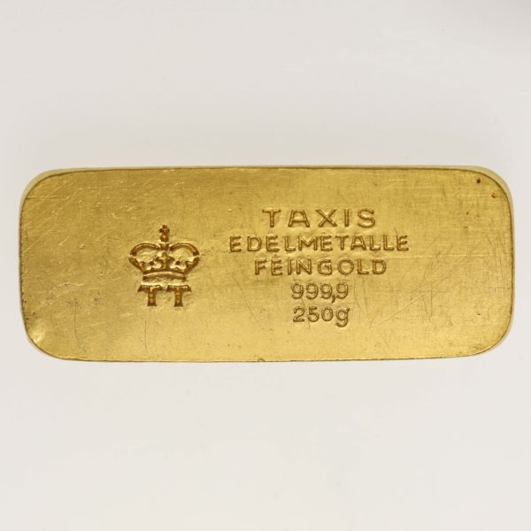 goldbarren - Goldbarren 250 Gramm Thurn und Taxis