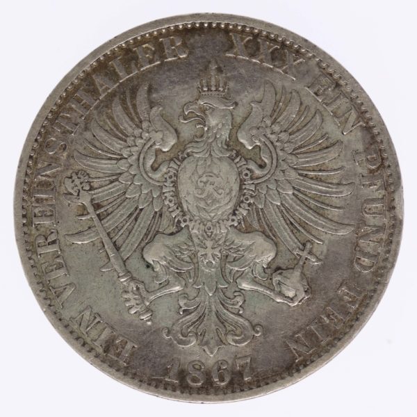 altdeutschland-deutsche-silbermuenzen - Preussen Wilhelm I. Vereinstaler 1867 A