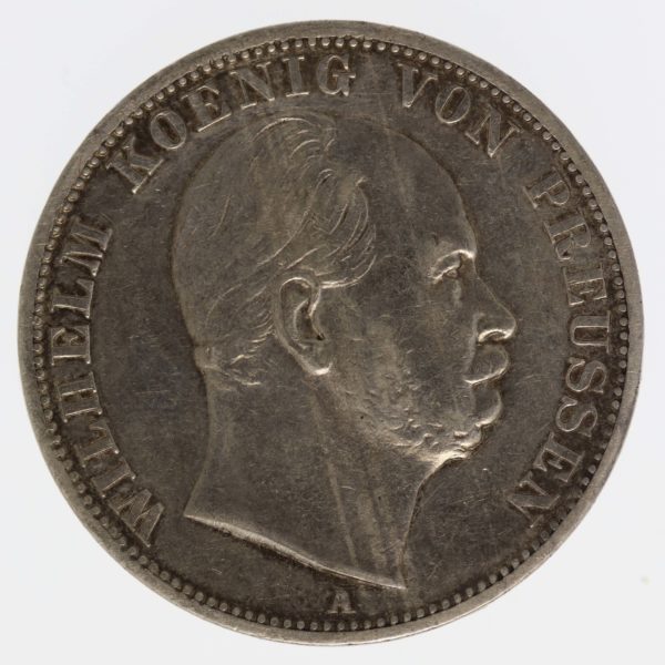 altdeutschland-deutsche-silbermuenzen - Preussen Wilhelm I. Vereinstaler 1867 A