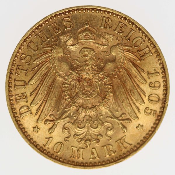 deutsches-kaiserreich-ab-1871 - Sachsen Friedrich August 10 Mark 1905