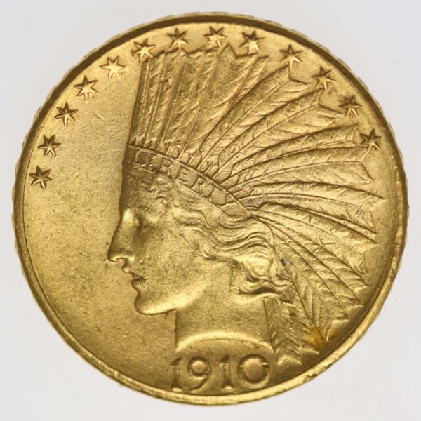 usa - USA 10 Dollars 1910 S Indianer