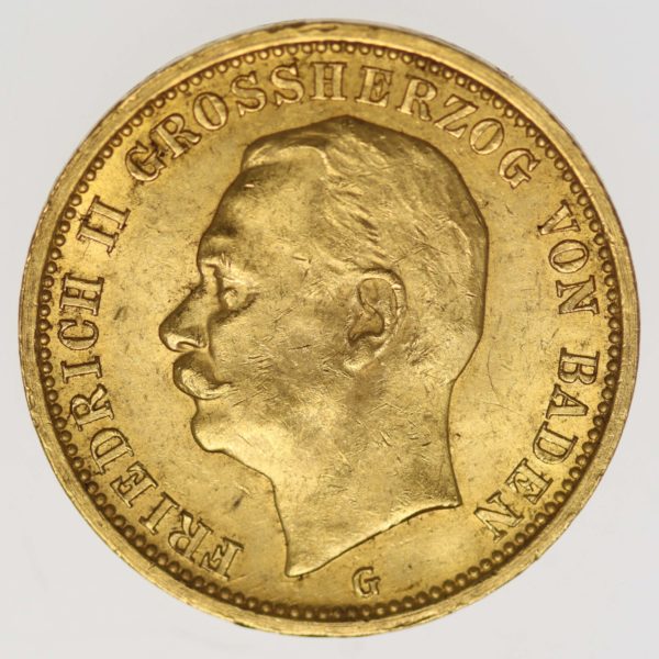 deutsches-kaiserreich-ab-1871 - Baden Friedrich II. 20 Mark 1913