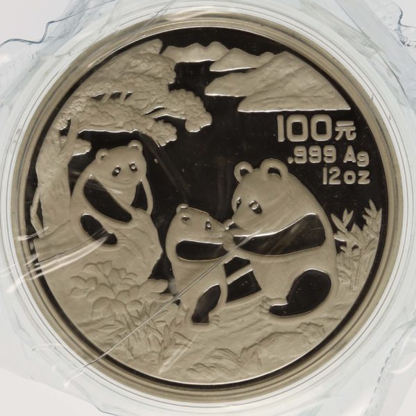 china-silbermuenzen-uebrige-welt - China Panda 100 Yuan 1993 12 Unzen