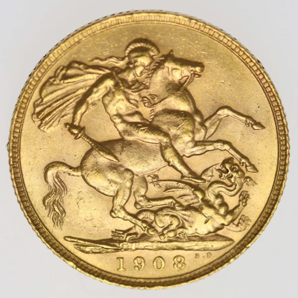 grossbritannien - Großbritannien Edward VII. Sovereign 1908