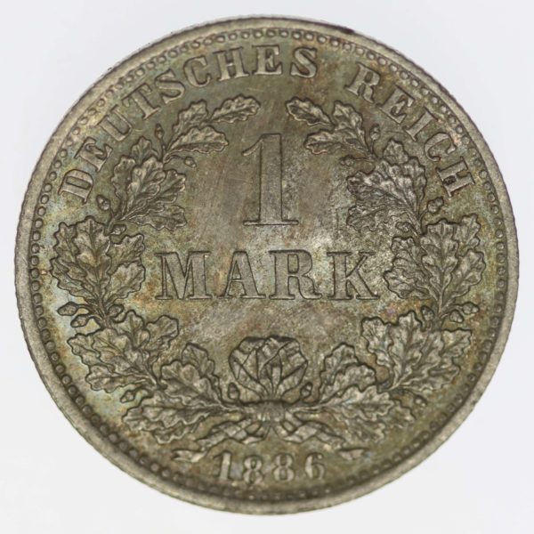 deutsches-kaiserreich-ab-1871-deutsche-silbermuenzen - 1 Mark 1886 D