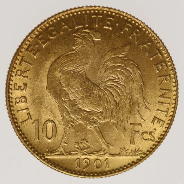frankreich - Frankreich 10 Francs 1901 Marianne