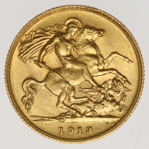 grossbritannien - Großbritannien Georg V.  1/2 Sovereign 1913