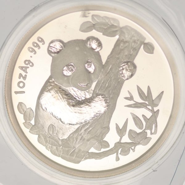 china-silbermuenzen-uebrige-welt - China Panda Silbermedaille 1 Unze 1996