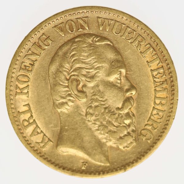 deutsches-kaiserreich-ab-1871 - Württemberg Karl 10 Mark 1878