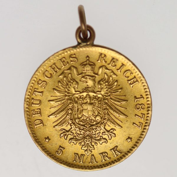 deutsches-kaiserreich-ab-1871 - Württemberg Karl 5 Mark 1877