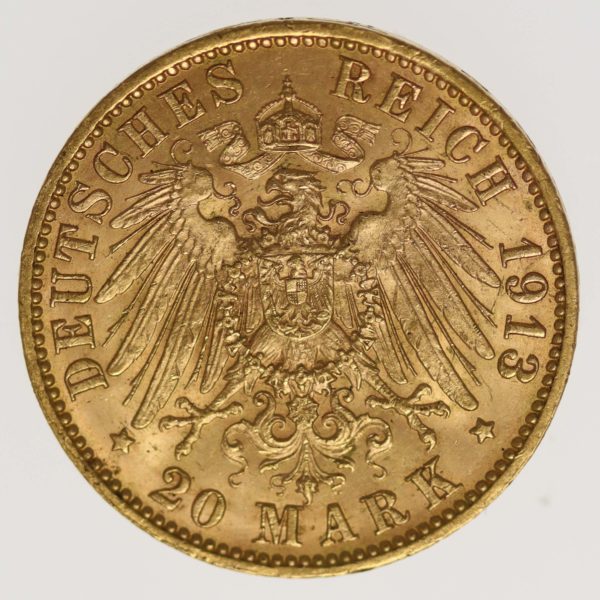 deutsches-kaiserreich-ab-1871 - Hamburg Stadtwappen 20 Mark 1913