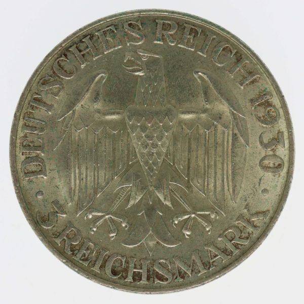 weimarer-republik-deutsche-silbermuenzen - Weimarer Republik 3 Reichsmark 1930 D Zeppelin
