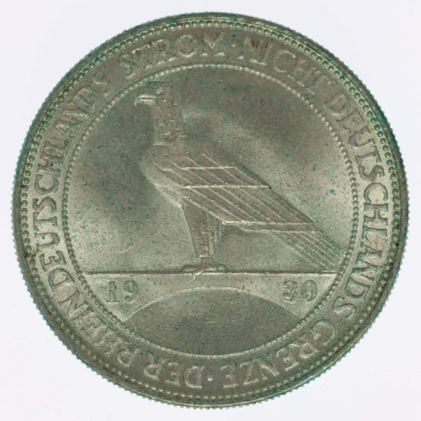 weimarer-republik-deutsche-silbermuenzen - Weimarer Republik 5 Reichsmark 1930 D Rheinland Räumung