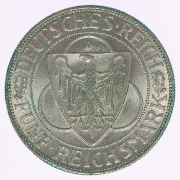 weimarer-republik-deutsche-silbermuenzen - Weimarer Republik 5 Reichsmark 1930 D Rheinland Räumung