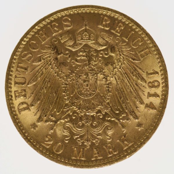 deutsches-kaiserreich-ab-1871 - Baden Friedrich II. 20 Mark 1914