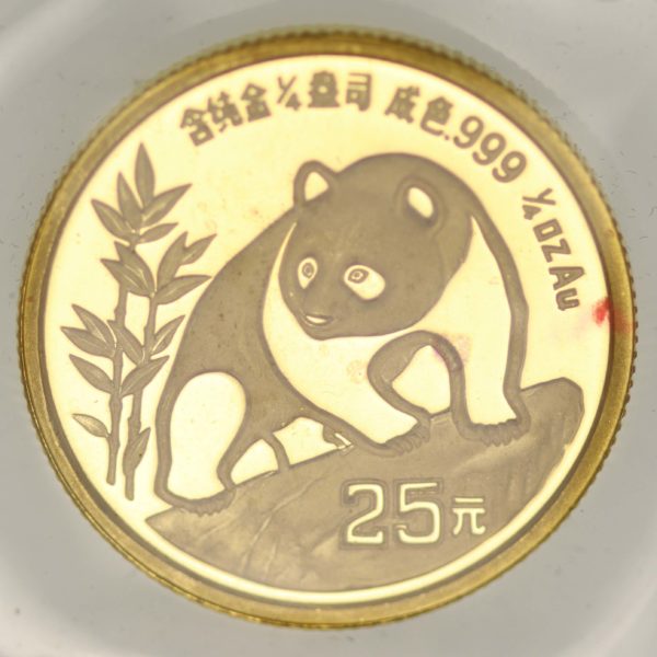 china - China Panda 25 Yuan 1990 1/4 Unze