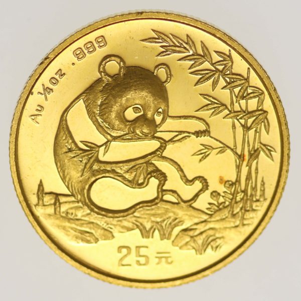 china - China Panda 25 Yuan 1994 1/4 Unze