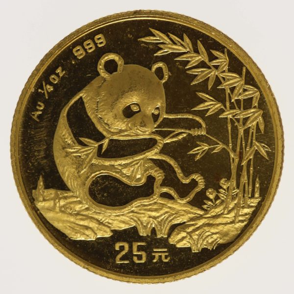 china - China Panda 25 Yuan 1994 1/4 Unze