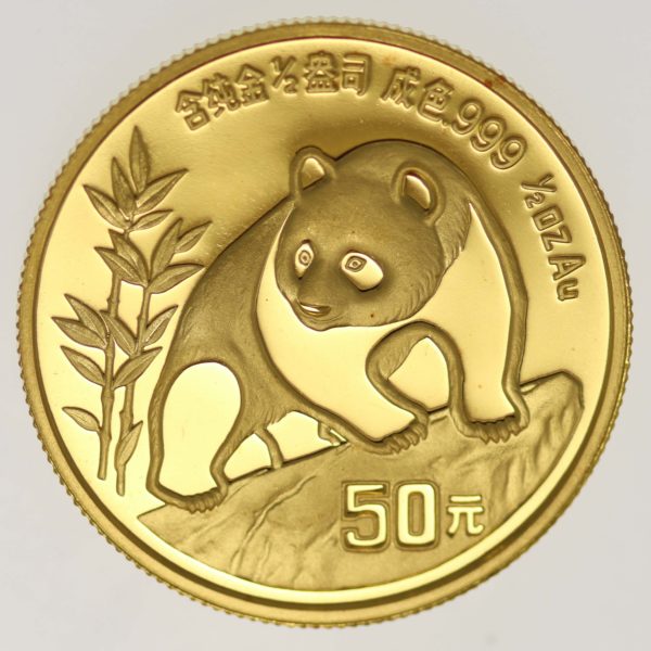 china - China Panda 50 Yuan 1990 1/2 Unze