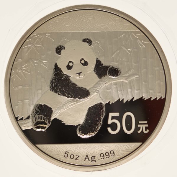 china-silbermuenzen-uebrige-welt - China Panda 50 Yuan 2014 5 Unzen