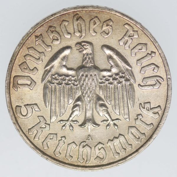 drittes-reich-deutsche-silbermuenzen - Drittes Reich 5 Reichsmark 1933 A Luther