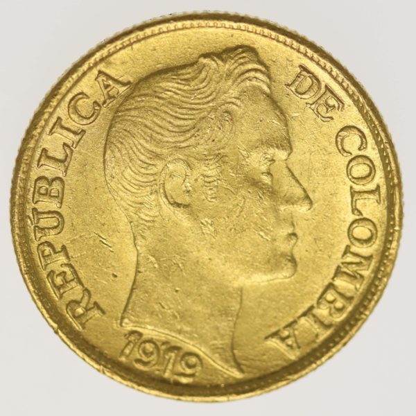 kolumbien - Kolumbien 5 Pesos 1919 A