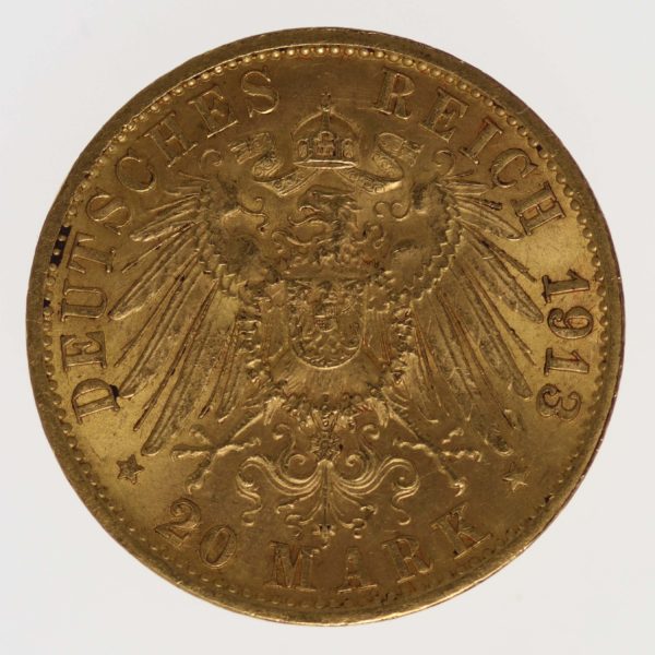 deutsches-kaiserreich-ab-1871 - Preussen Wilhelm II. 20 Mark 1913 A