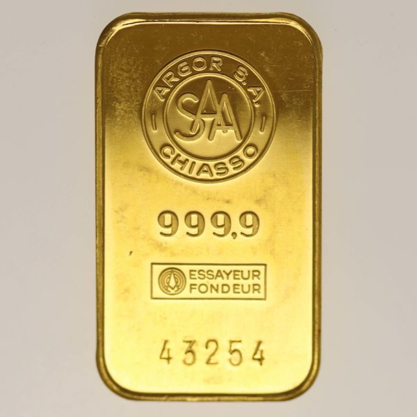 goldbarren - Goldbarren 50 Gramm Argor S.A. Chiasso