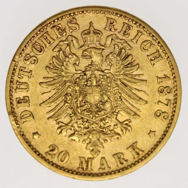 deutsches-kaiserreich-ab-1871 - Bayern Ludwig II. 20 Mark 1878