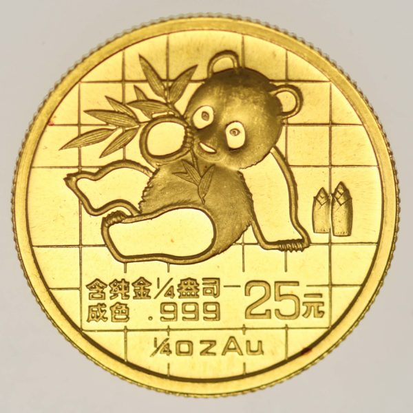 china - China Panda 25 Yuan 1989 1/4 Unze