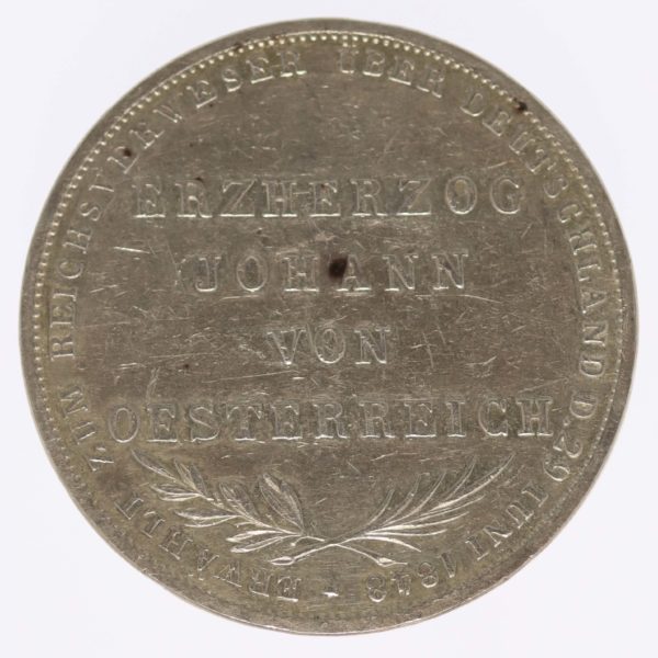 altdeutschland-deutsche-silbermuenzen - Frankfurt Stadt Doppelgulden 1848