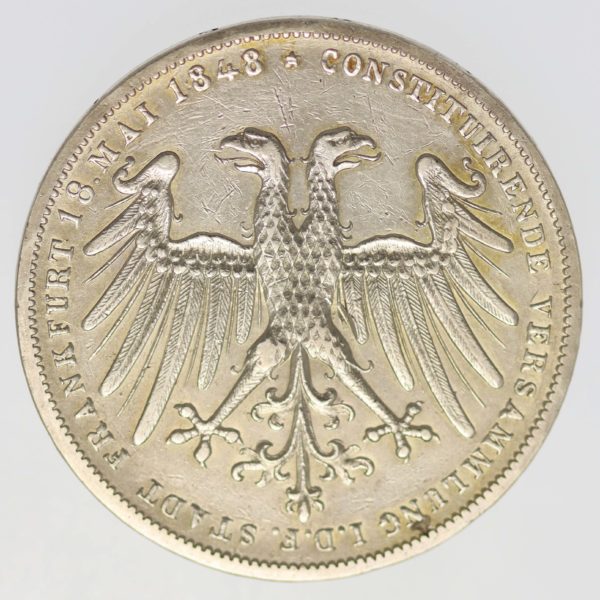 altdeutschland-deutsche-silbermuenzen - Frankfurt Stadt Doppelgulden 1848