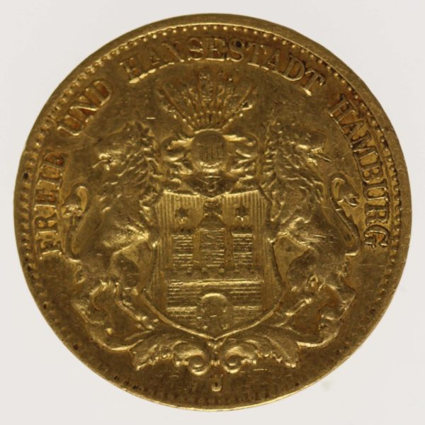 deutsches-kaiserreich-ab-1871 - Hamburg 10 Mark 1896