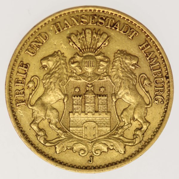 deutsches-kaiserreich-ab-1871 - Hamburg 10 Mark 1903