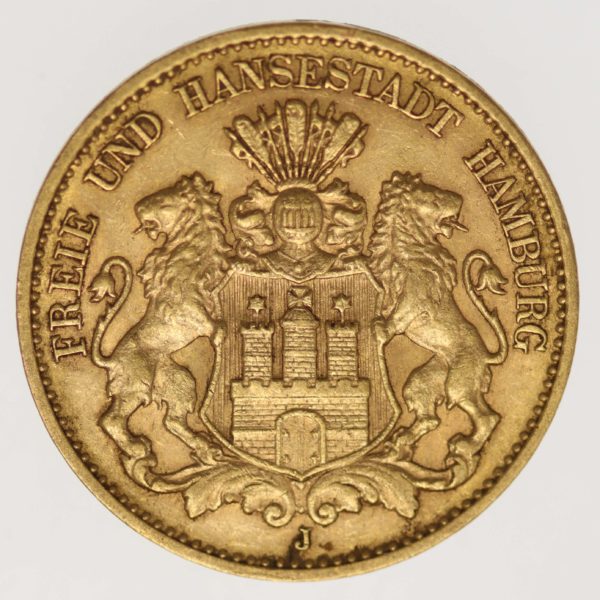 deutsches-kaiserreich-ab-1871 - Hamburg 10 Mark 1910