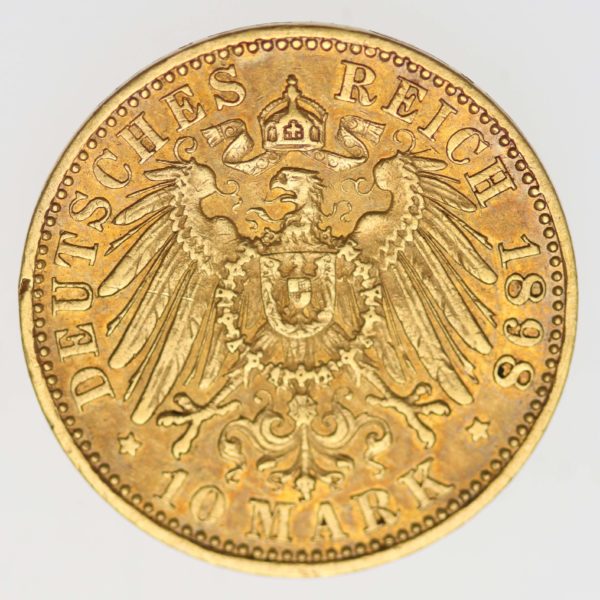 deutsches-kaiserreich-ab-1871 - Hessen Ernst Ludwig 10 Mark 1898