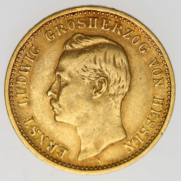 deutsches-kaiserreich-ab-1871 - Hessen Ernst Ludwig 10 Mark 1898
