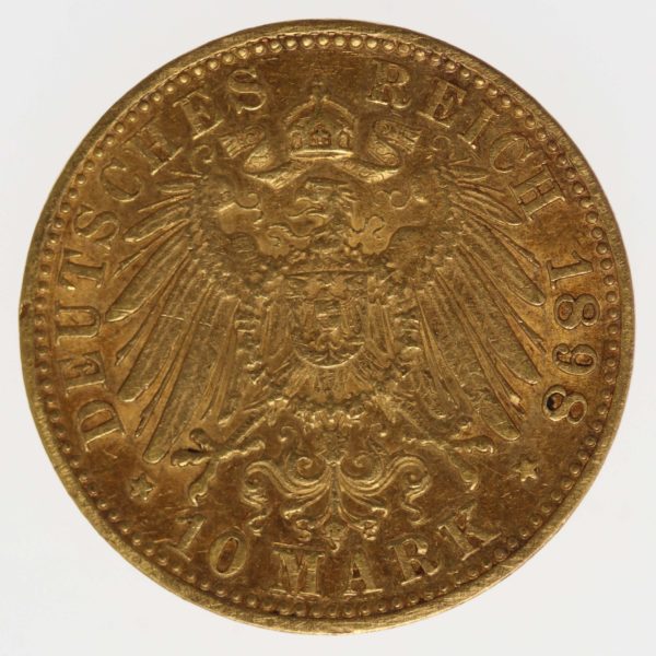 deutsches-kaiserreich-ab-1871 - Hessen Ernst Ludwig 10 Mark 1898