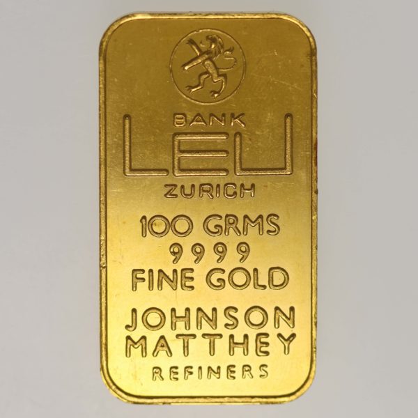 goldbarren - Goldbarren 100 Gramm Johnson Matthey