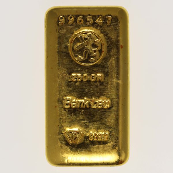 goldbarren - Goldbarren 250 Gramm MP für Bank Leu
