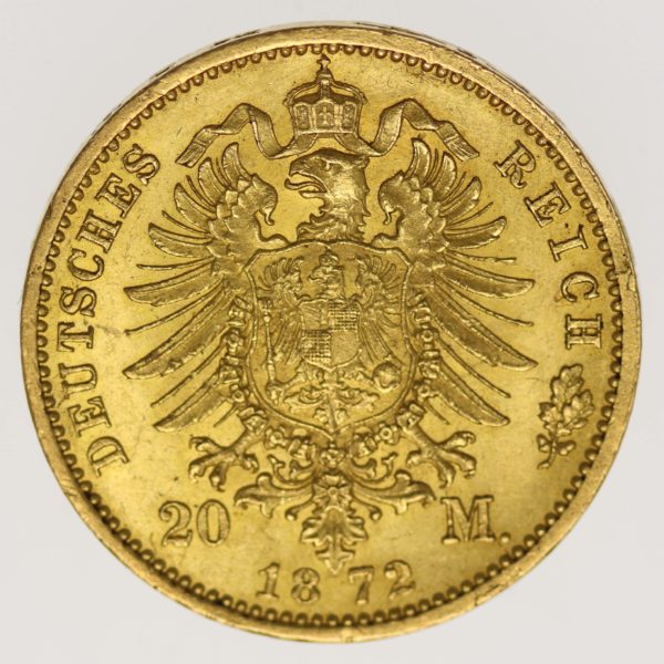 deutsches-kaiserreich-ab-1871 - Preussen Wilhelm I. 20 Mark 1872 B