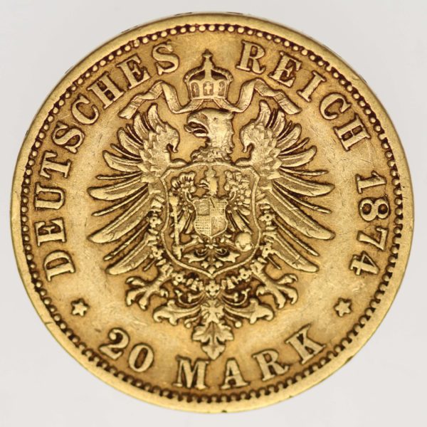 deutsches-kaiserreich-ab-1871 - Sachsen Albert 20 Mark 1874