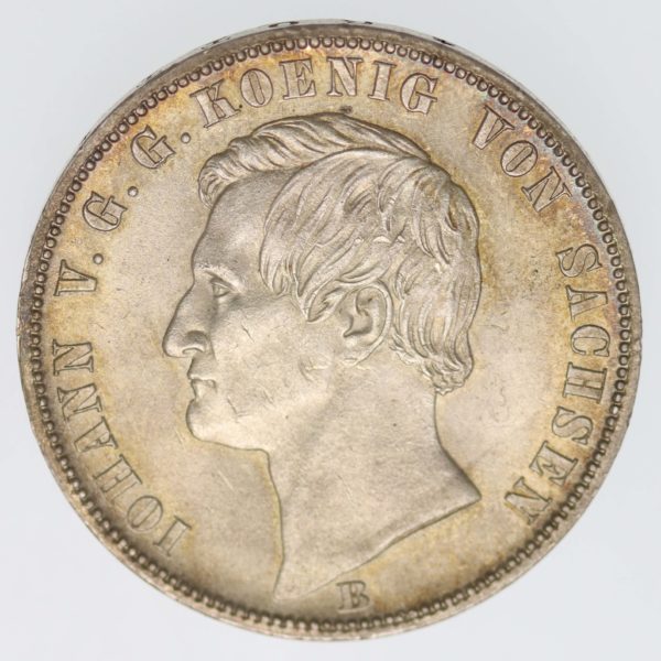 altdeutschland-deutsche-silbermuenzen - Sachsen Johann Vereinstaler 1871