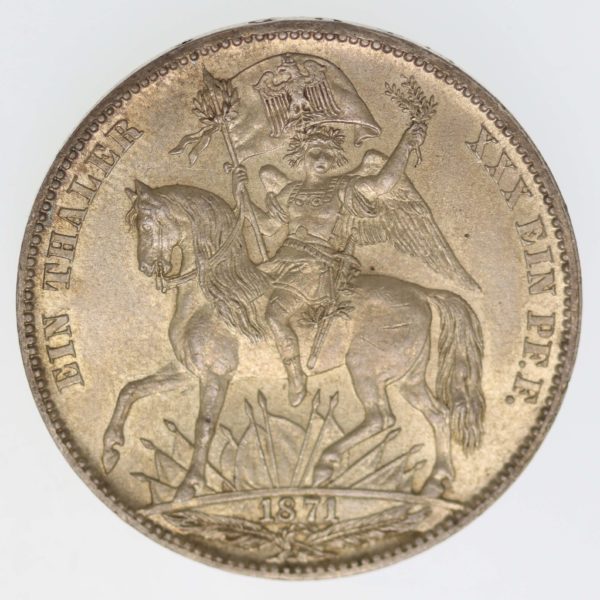 altdeutschland-deutsche-silbermuenzen - Sachsen Johann Vereinstaler 1871