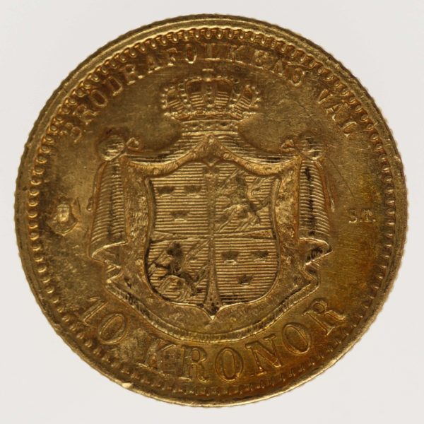 schweden - Schweden Oskar II. 10 Kronen 1874