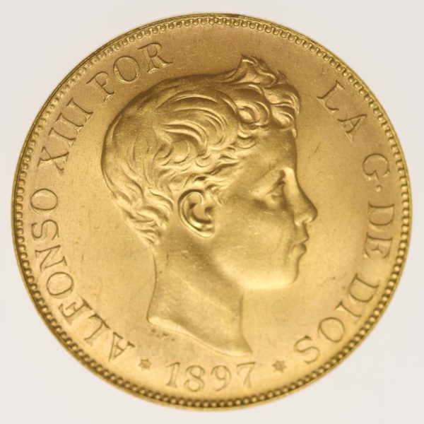 spanien - Spanien Alfonso XIII. 100 Pesetas 1897 / 19-62