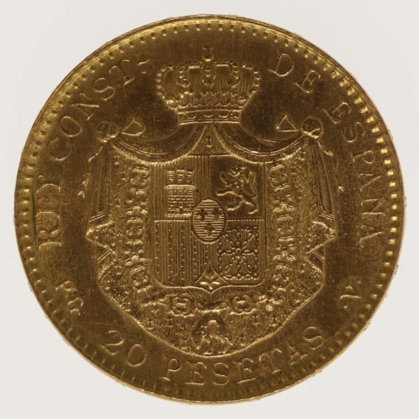 spanien - Spanien Alfonso XIII. 20 Pesetas 1887 / 19-62 NP