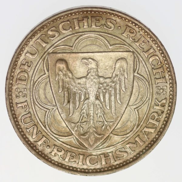 weimarer-republik-deutsche-silbermuenzen - Weimarer Republik 5 Reichsmark 1927 Bremerhaven