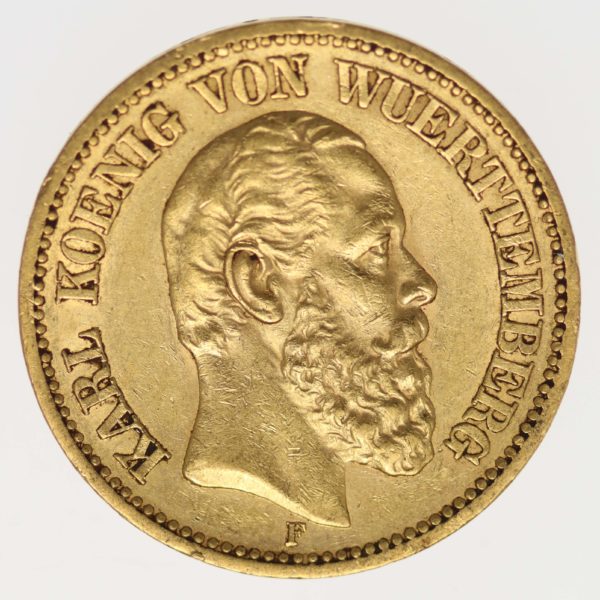 deutsches-kaiserreich-ab-1871 - Württemberg Karl 20 Mark 1873