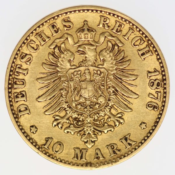 deutsches-kaiserreich-ab-1871 - Baden Friedrich I. 10 Mark 1876